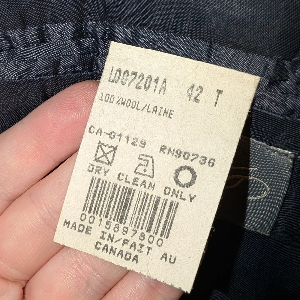 Chaps Black Suit Jacket 42 Tall